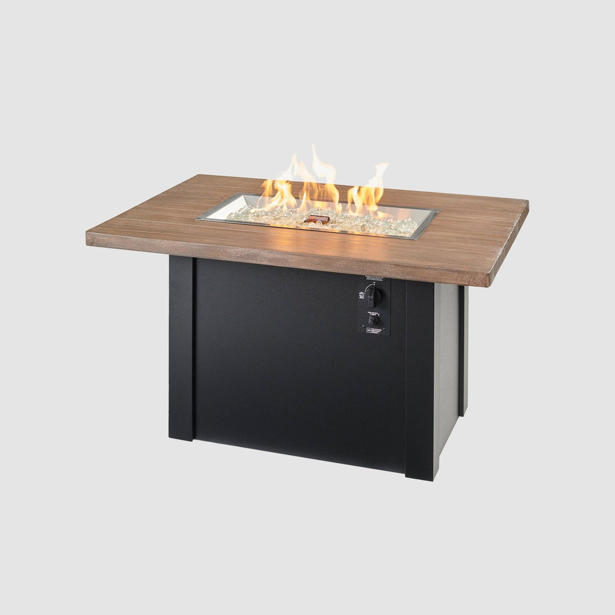 The Outdoor Greatroom Havenwood 44" Rectangular Gas Fire Pit Table - HWADG-1224-K