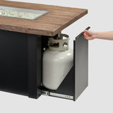 The Outdoor Greatroom Havenwood 62" Rectangular Gas Fire Pit Table - HWADG-1224-K