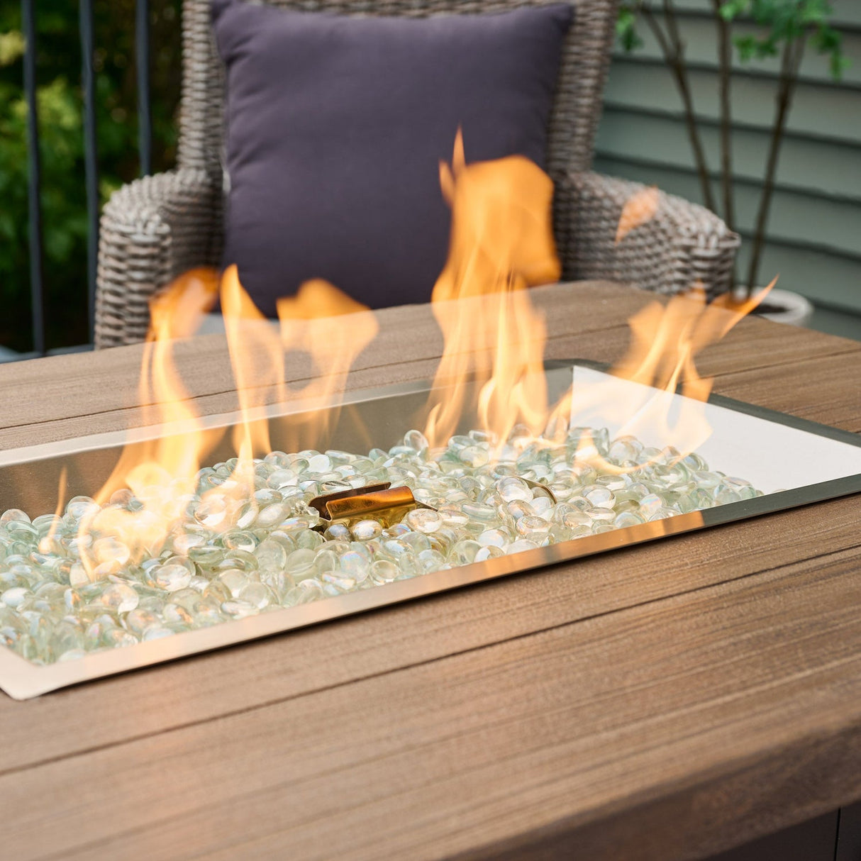 The Outdoor Greatroom Havenwood 44" Rectangular Gas Fire Pit Table - HWADG-1224-K