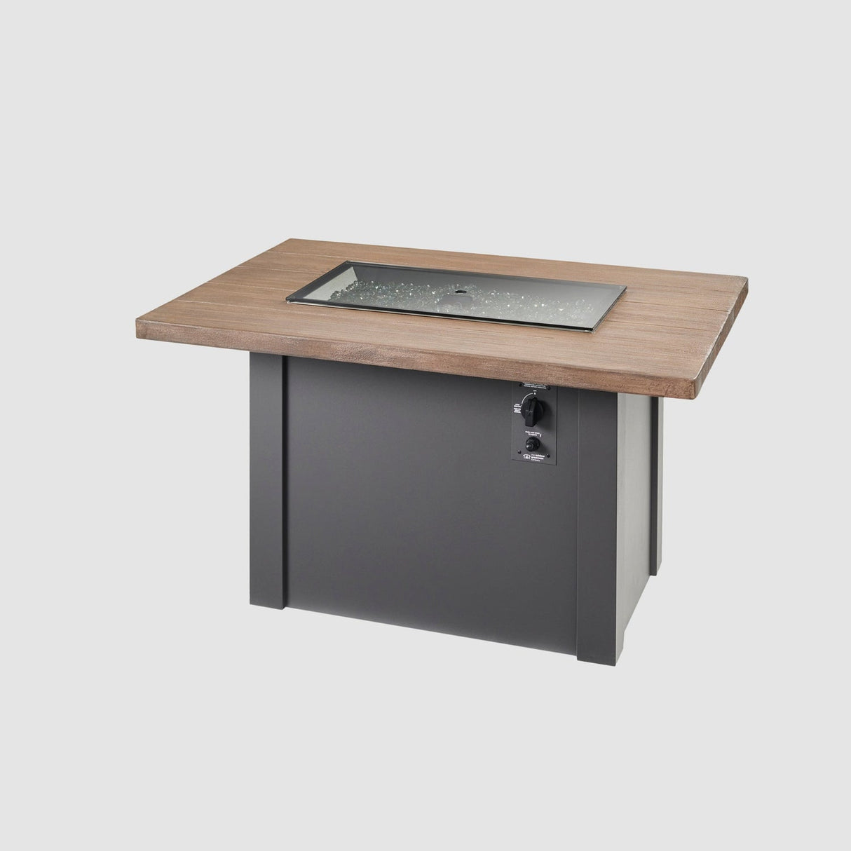 The Outdoor Greatroom Havenwood 44" Rectangular Gas Fire Pit Table - HWADG-1224-K