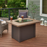 The Outdoor Greatroom Havenwood 44" Rectangular Gas Fire Pit Table - HWADG-1224-K