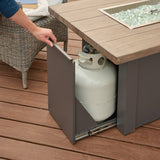 The Outdoor Greatroom Havenwood 44" Rectangular Gas Fire Pit Table - HWADG-1224-K