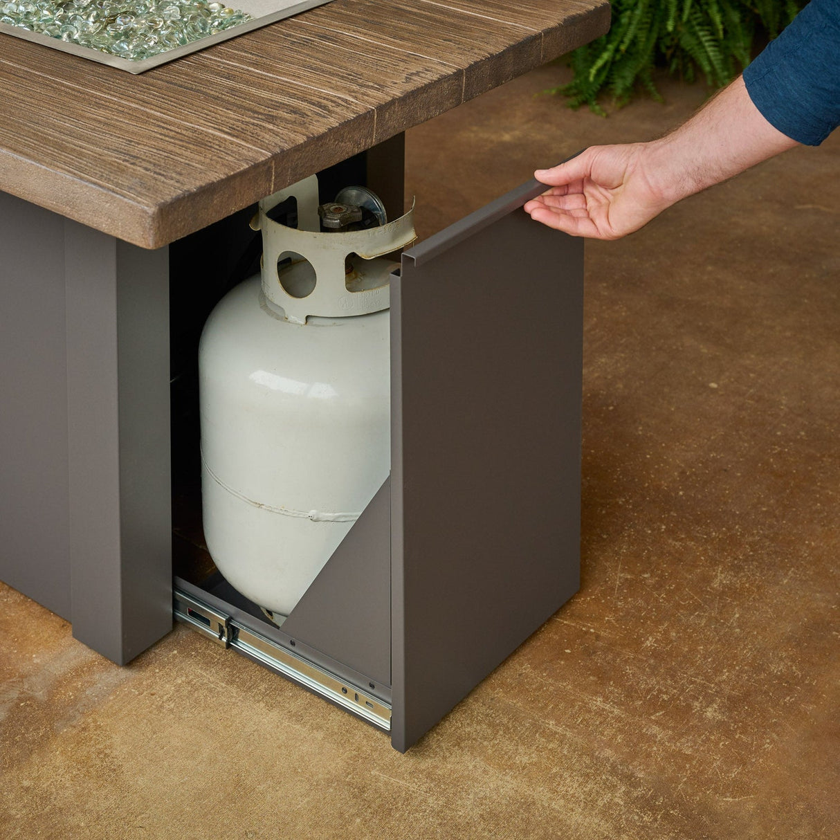 The Outdoor Greatroom Havenwood 62" Rectangular Gas Fire Pit Table - HWADG-1224-K