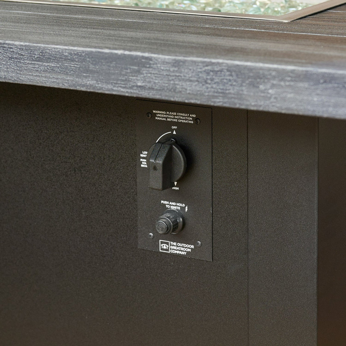 The Outdoor Greatroom Havenwood 62" Rectangular Gas Fire Pit Table - HWADG-1224-K