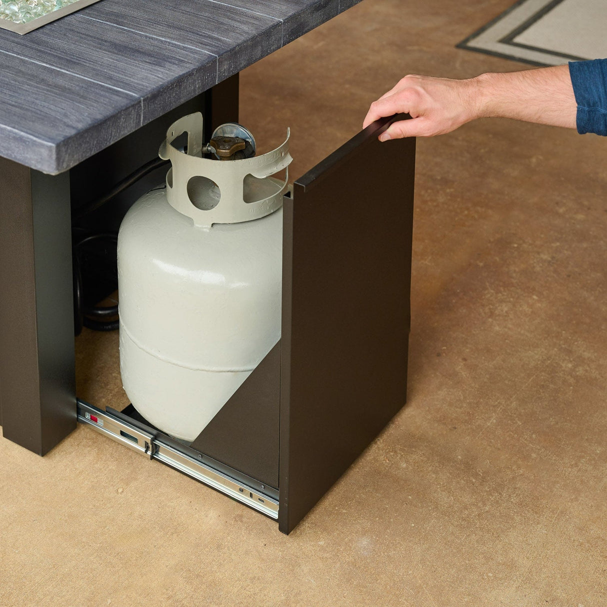 The Outdoor Greatroom Havenwood 62" Rectangular Gas Fire Pit Table - HWADG-1224-K