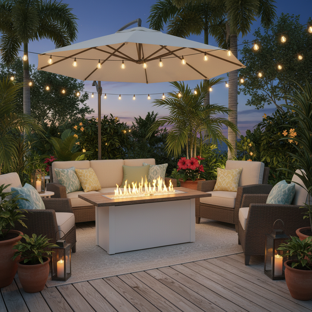 The Outdoor Greatroom Havenwood 62" Rectangular Gas Fire Pit Table - HWADG-1224-K