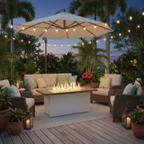 The Outdoor Greatroom Havenwood 62" Rectangular Gas Fire Pit Table - HWADG-1224-K