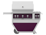 Hestan 36" Outdoor Built-In Grill with Deluxe Cart, 2-Trellis Burners, Sear Burner, Double Side Burner & Rotisserie Kit - GMBR36CX2