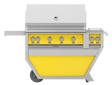 Hestan 42" Outdoor Built-In Grill with Deluxe Cart, 4-Trellis Burners, Double Side Burner & Rotisserie Kit - GABR42CX2