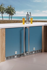 Hestan 24″ Left Hinged With Lock, Outdoor Double Faucet Beer Dispenser (Glass Door) - GFDSL242