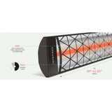 Infratech CD Series Dual Element with Craftsman Motif CD5248 5200 Watts 480V 10.8 Amps Infrared Electric Patio Heater 48 x 8.19 x 2.5 in.