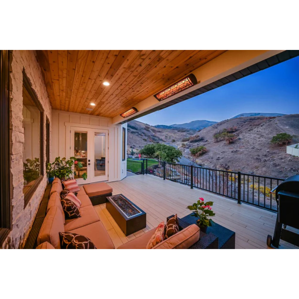Infratech CD Series Dual Element with Craftsman Motif CD5248 5200 Watts 480V 10.8 Amps Infrared Electric Patio Heater 48 x 8.19 x 2.5 in.