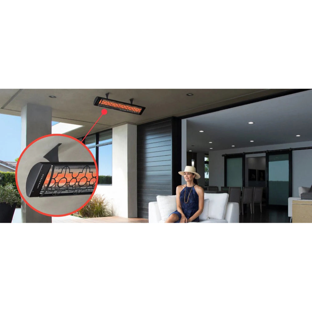 Infratech C Series Single Element with Mediterranean Motif C2024 2000 Watts 240V 8.33 Amps Infrared Electric Patio Heater 39 x 8.19 x 2.5 in. - 21-3015