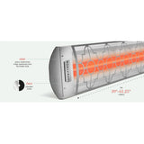 Infratech C Series Single Element with Mediterranean Motif C2024 2000 Watts 240V 8.33 Amps Infrared Electric Patio Heater 39 x 8.19 x 2.5 in. - 21-3015