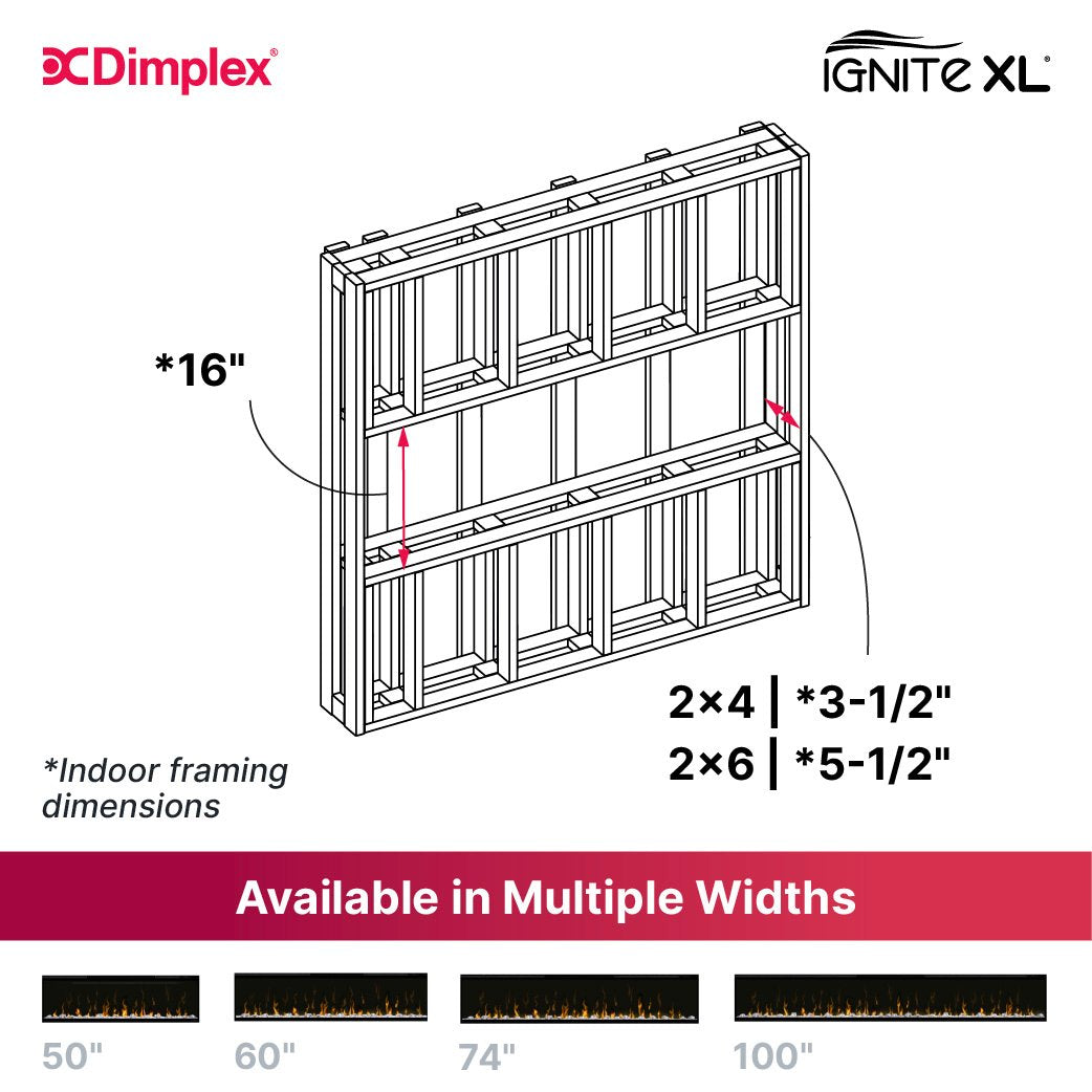 Dimplex Ignite XL 100" Linear Electric Fireplace - XLF100