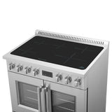 Forno Torino French Door Induction Range with Air Fryer and True Convection Oven