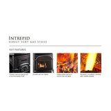 Vermont Castings Intrepid Direct Vent Gas Stove - INDVRCBSB