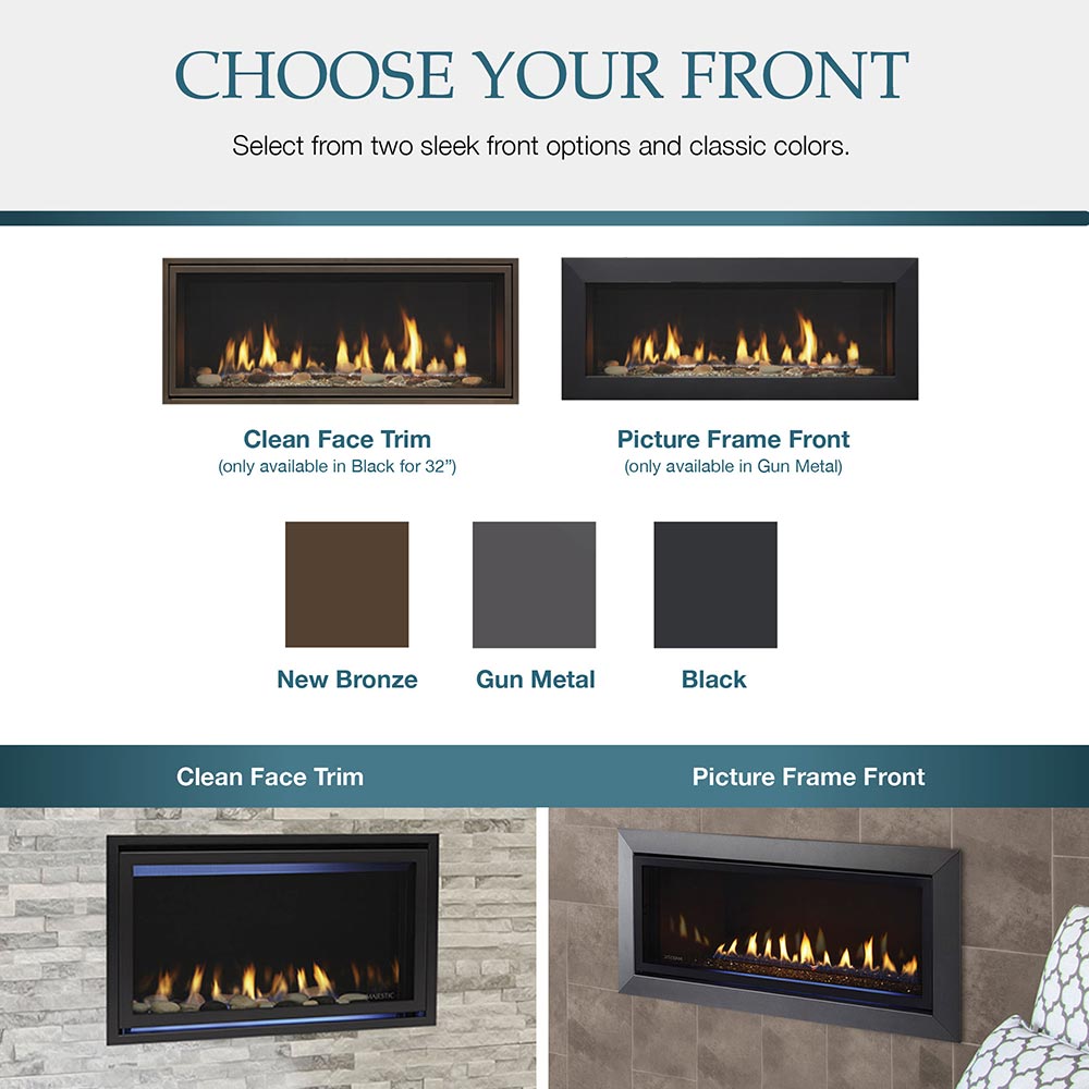 Majestic 32" Jade Linear Direct Vent Gas Fireplace