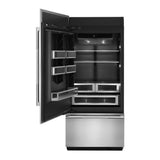 JennAir 36 inch Fully Integrated Built-In Bottom Freezer with 20.86 cu. ft. Total Capacity, and Obsidian Interior in Panel Ready, JB36NXFX*E