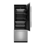 JennAir 30 inch Built-In Bottom Freezer with 15.57 cu. ft. Total Capacity, and Obsidian Interior in Panel Ready, JBBF*30NMX
