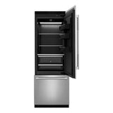 JennAir 30 inch Built-In Bottom Freezer with 15.57 cu. ft. Total Capacity, and Obsidian Interior in Panel Ready, JBBF*30NMX