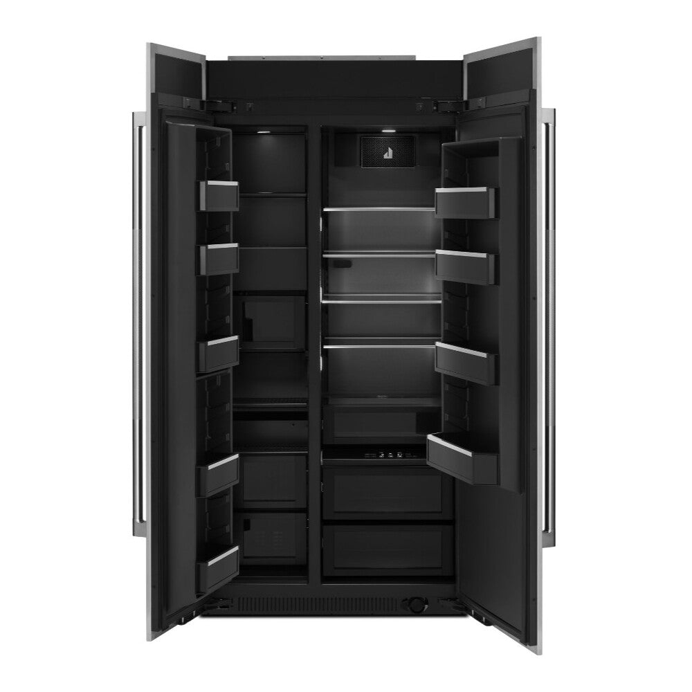 JennAir 42 inch Built-In Side by Side Refrigerator with 25.5 cu. ft. Capacity, Obsidian Black Interior in Panel Ready, JBSFS42NMX