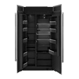 JennAir 42 inch Built-In Side by Side Refrigerator with 25.5 cu. ft. Capacity, Obsidian Black Interior in Panel Ready, JBSFS42NMX