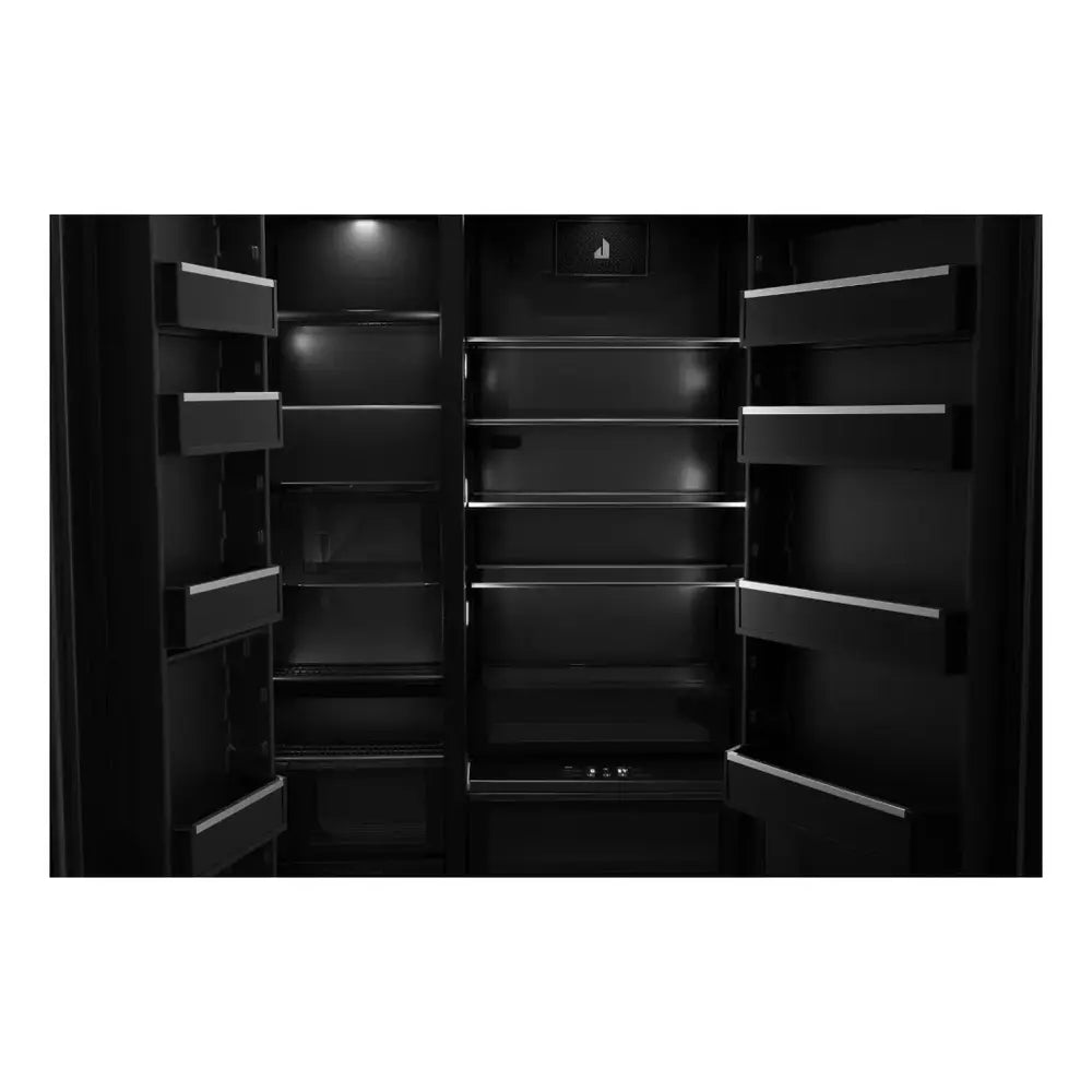 JennAir 42 inch Built-In Side by Side Refrigerator with 25.5 cu. ft. Capacity, Obsidian Black Interior in Panel Ready, JBSFS42NMX