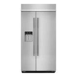 JennAir RISE 42 inch Built-In Side by Side Refrigerator with 25.5 cu. ft. Capacity, External Water and Ice Dispenser in Stainless Steel, JBSS42E22L