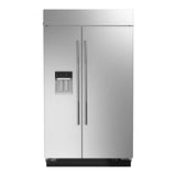 JennAir RISE 48 inch Built-In Side by Side Refrigerator with 29.4 cu. ft. Capacity, External Water and Ice Dispenser, in Stainless Steel, JBSS48E22L