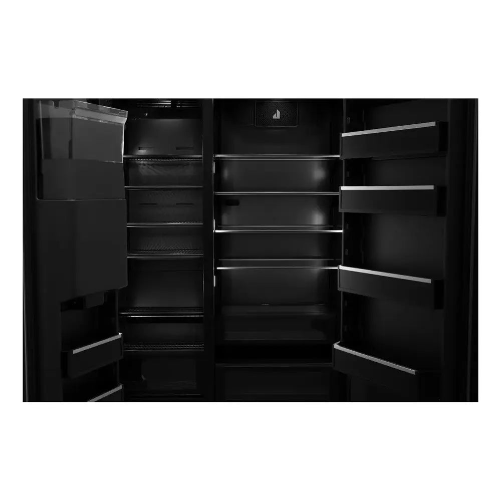 JennAir RISE 48 inch Built-In Side by Side Refrigerator with 29.4 cu. ft. Capacity, External Water and Ice Dispenser, in Stainless Steel, JBSS48E22L