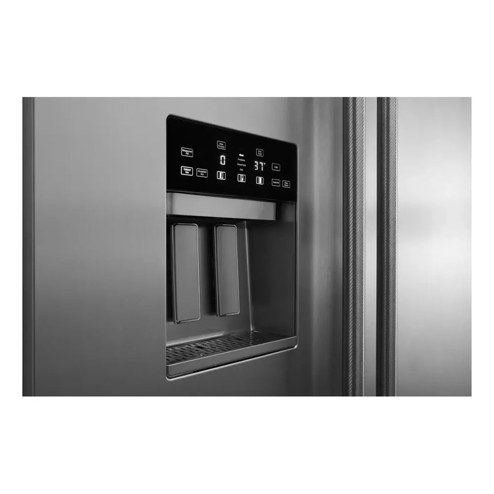 JennAir RISE 48 inch Built-In Side by Side Refrigerator with 29.4 cu. ft. Capacity, External Water and Ice Dispenser, in Stainless Steel, JBSS48E22L