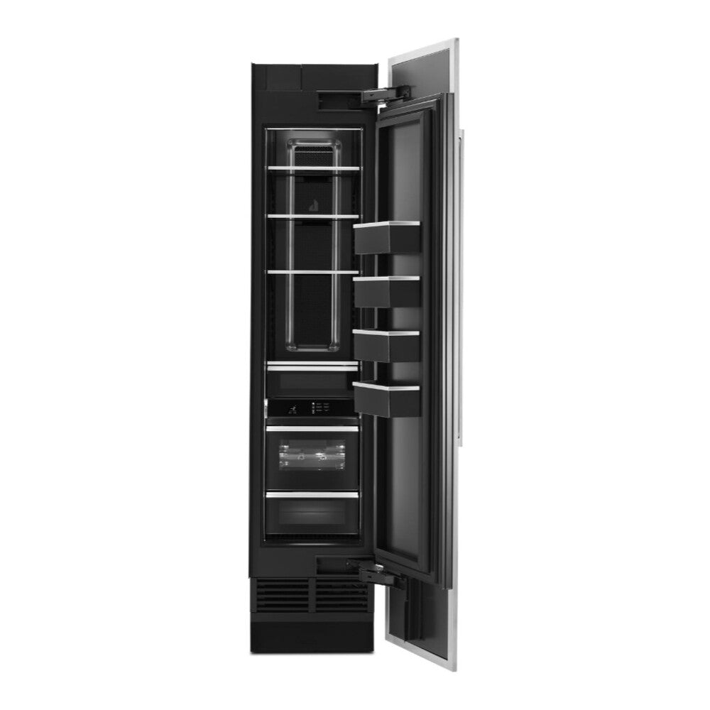 JennAir 18 inch Built-In Smart Column Freezer with 8 cu. ft. Capacity, Obsidian Interior, DeepFreeze Mode, in Panel Ready, JBZF*18IGX