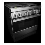 JennAir NOIR 30 inch Smart Dual-Fuel Professional Range with 4.1 cu. ft. capacity, 4 Burners, Remote Access, Dual-Stacked PowerBurners in Stainless Steel, JDRP430HM