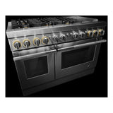 JennAir RISE 48 inch Professional Dual Fuel Range with 6.3 cu. ft. Total Oven Capacity, 6 Burners, Griddle, Dual-Stacked PowerBurners, in Stainless Steel, JDRP548HL