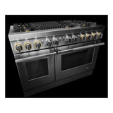 JennAir RISE 48 inch Smart Dual Fuel Professional Range with 6.3 cu. ft. Total Capacity, 6 Burners, Grill, Dual-Fan Convection and Sabbath Mode in Stainless Steel, JDRP648HL