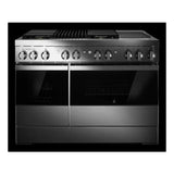 JennAir NOIR 48 inch Dual Fuel Professional Range with 4 Sealed Burners, Griddle, Grill, 6.3 cu. ft. Total Oven Capacity, Dual-Fan True Convection, in Stainless Steel, JDRP748HM
