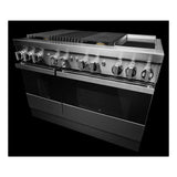 JennAir NOIR 48 inch Dual Fuel Professional Range with 4 Sealed Burners, Griddle, Grill, 6.3 cu. ft. Total Oven Capacity, Dual-Fan True Convection, in Stainless Steel, JDRP748HM