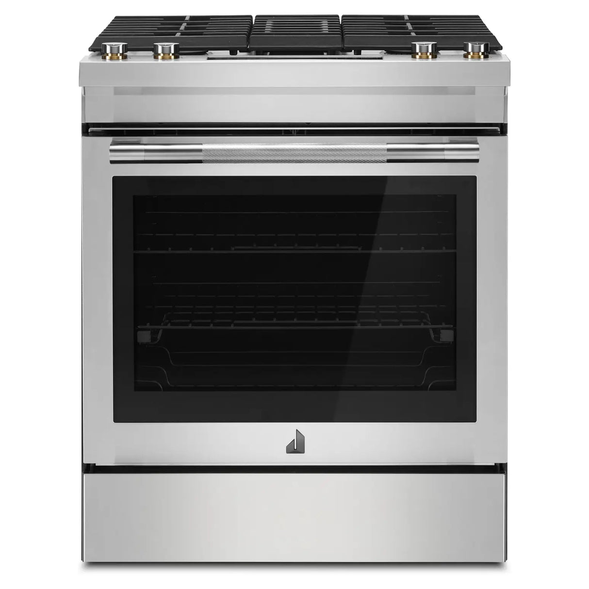 JennAir RISE 30 inch Dual Fuel Slide-In Range with Downdraft Ventilation, 4 Burners, 6.2 cu. ft. Oven Capacity with True Convection, Air Fry, AquaLift Self-Cleaning Technology, in Stainless Steel, JDS1750ML