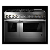 JennAir RISE 48 inch Dual Fuel Professional Range with 6 Burners, Chrome-Infused Griddle, Steam Assist, Dual-Fan True Convection, Smooth Close Door, in Stainless Steel, JDSP548HL