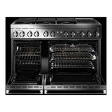 JennAir NOIR 48 inch Dual Fuel Professional Range with 6 Burners, Chrome-Infused Griddle, Steam Assist, Dual-Fan True Convection, Smooth Close Door, in Stainless Steel, JDSP548HM