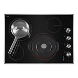JennAir 30 inch Electric Radiant Cooktop with 4 Elements, Halo-Effect Knobs, Simmer Function, Melt Function, Hot Surface Indicators, ADA Compliant, JEC3430H*