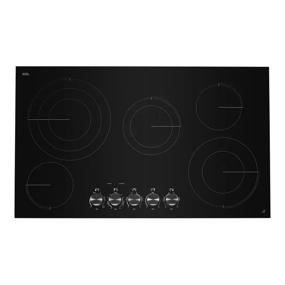 JennAir 36 inch Electric Radiant Cooktop with 5 Elements, Halo-Effect Knobs, Simmer Function, Melt Function, Hot Surface Indicators, ADA Compliant, JEC3536H*