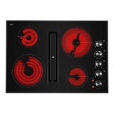 JennAir 30 inch Electric Downdraft Cooktop with 4 Elements, Perimetric Extraction, DuraFinish Glass Protection, and Hot Surface Indicator Light, JED3430G*