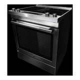 JennAir RISE 30 inch Slide-In Electric Range with Downdraft Ventilation, 4 Elements, 6.2 cu. ft. Oven Capacity with True Convection, Air Fry, AquaLift Self-Cleaning Technology, in Stainless Steel JES1750ML
