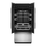JennAir 36 inch Fully Integrated French Door Refrigerator with 20.81 cu. ft. Capacity, Obsidian Interior in Panel Ready, JF36NXFXDE