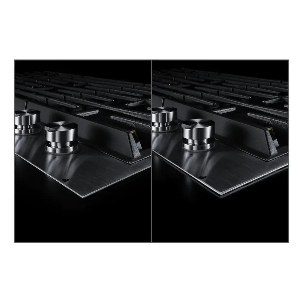 JennAir 30 inch Gas Cooktop with 5 Sealed Brass Burners, White LED Burner Indicator, Single Point Electronic Ignition and Flame-Sensing Re-ignition in Stainless Steel, JGC3530GS