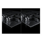 JennAir 36 inch Gas Cooktop with 5 Burners, 20000 BTU Dual Stacked PowerBurner, Flame-Sensing Re-ignition, and White LED Burner Indicator in Stainless Steel, JGC3536GS