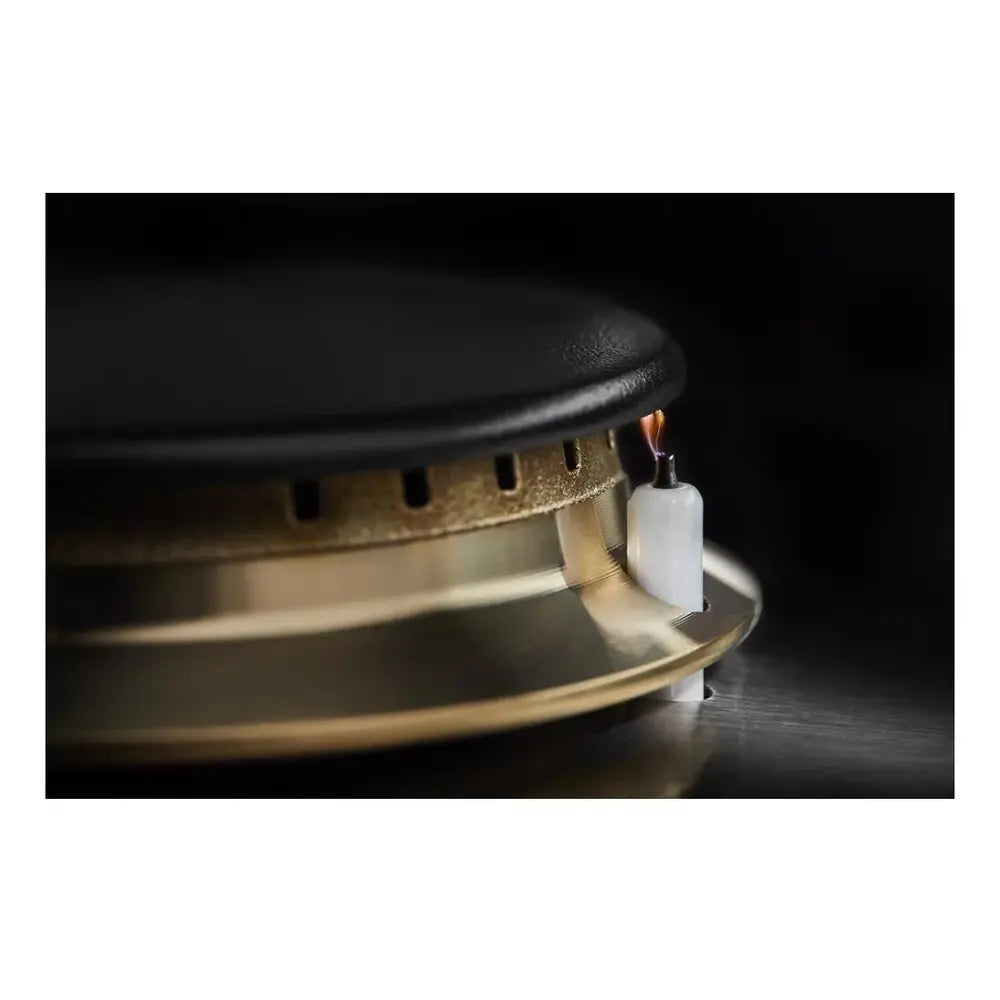 JennAir 36 inch Gas Cooktop with 6 Sealed Burners, 18,000 BTU Brass PowerBurner, and 6,000 BTU Brass Simmer Burner in Stainless Steel, JGC7636BS