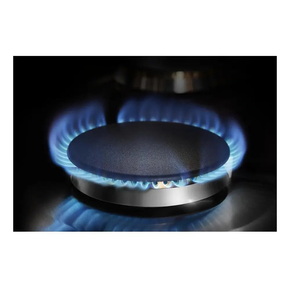 JennAir 30 inch Gas Cooktop with 5 Sealed Brass Burners, White LED Burner Indicator, Single Point Electronic Ignition and Flame-Sensing Re-ignition in Stainless Steel, JGC3530GS